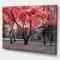 Designart - Red flower Trees Blossom - Floral Landscapes Photographic on wrapped Canvas
